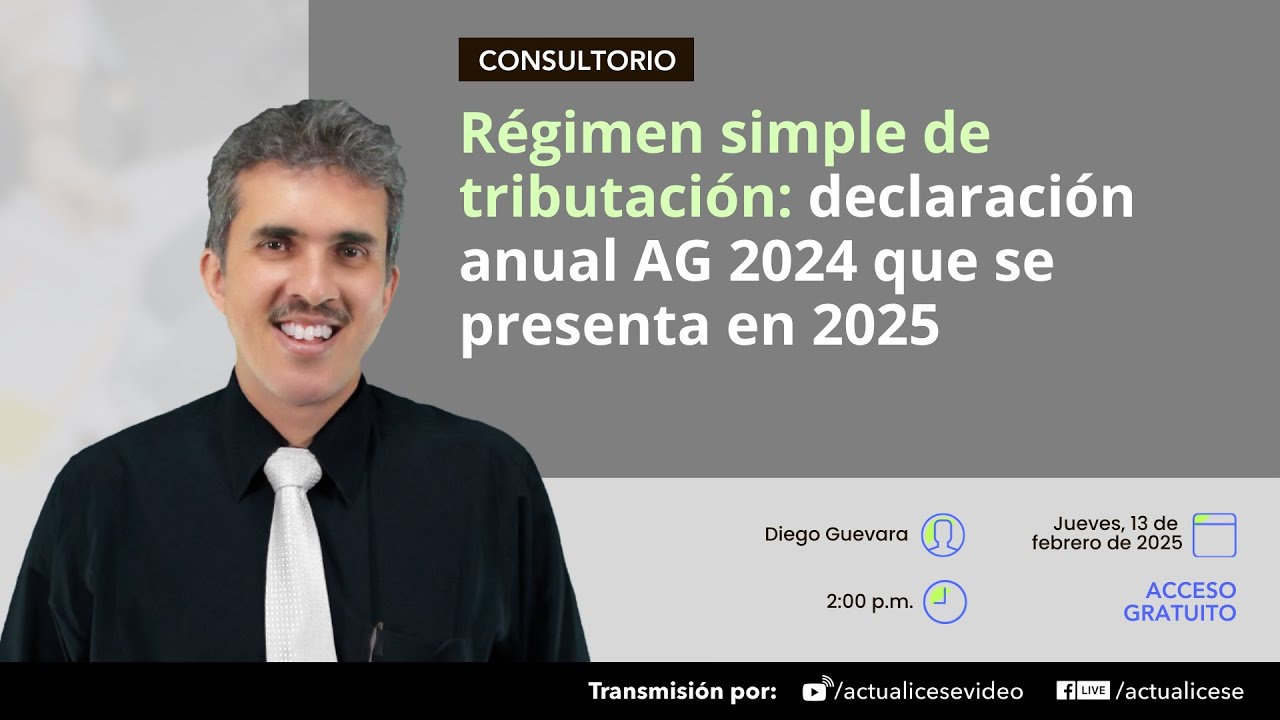 Régimen simple de tributación: declaración anual AG 2024 que se presenta en 2025