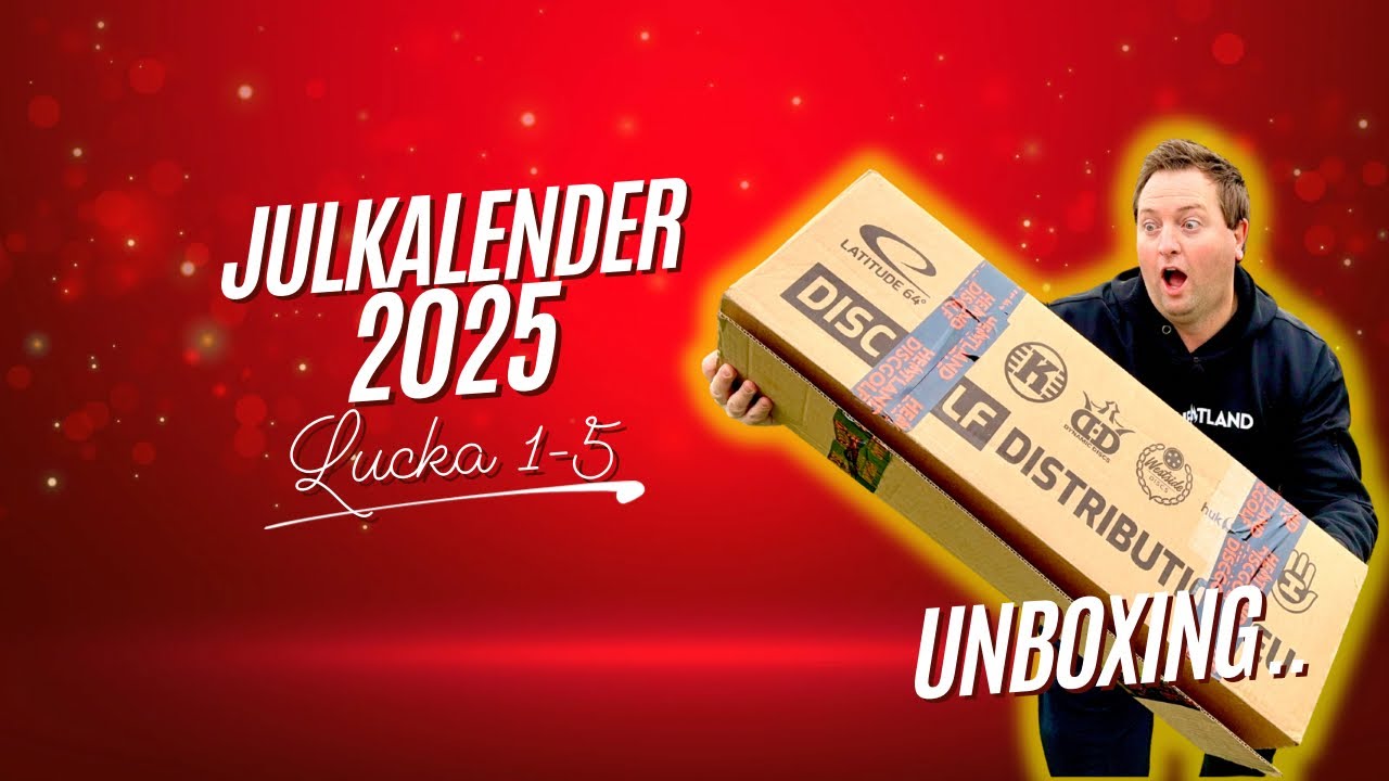 Unboxing av Julkalender 2025 (Lucka 1-5)! 24 dagar av Discgolfgodis!