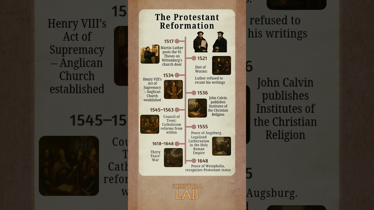 The Protestant Reformation (1517–1648): Key Events That Changed Christianity Forever