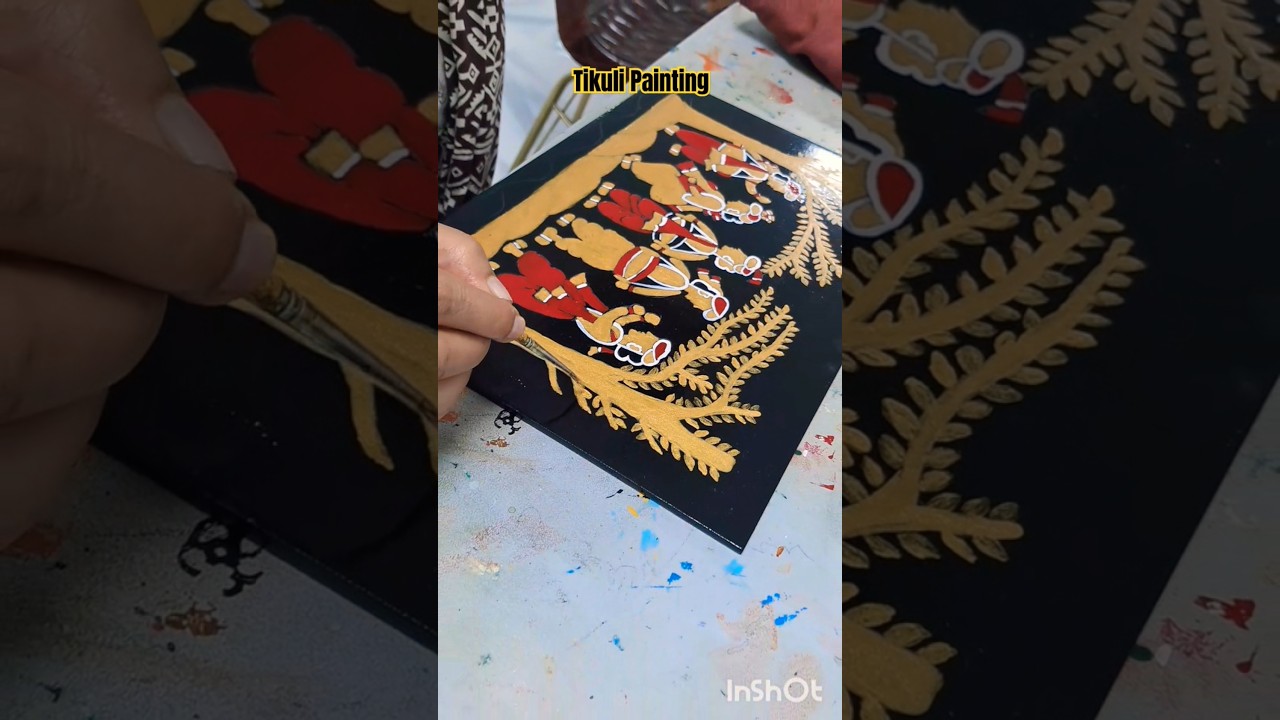 Tikuli Painting| folk art #kpop #music #cover #song #playlist #art #workingartist #painting