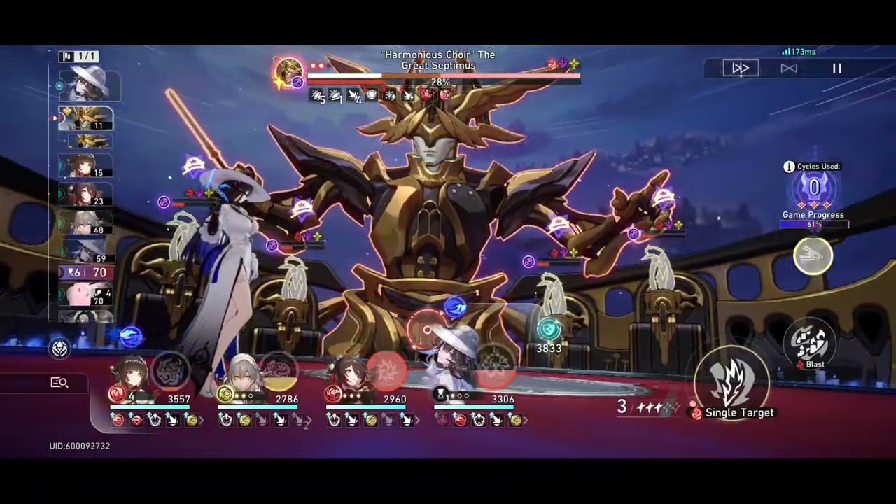 2 cycled Knight in Check with dps superbreak e1s1 lingsha team