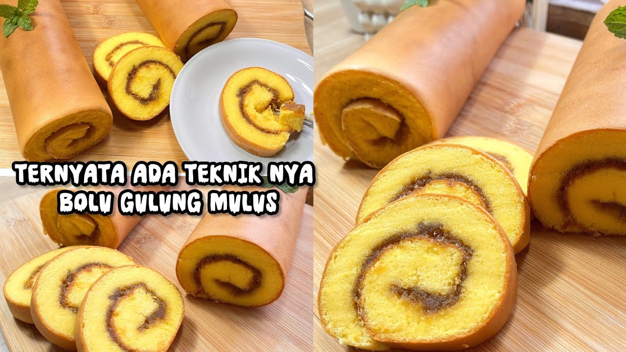 PAKE BAHAN INI SUPAYA MULUS ANTI NGUPAS HARUS TAU TRIK NYA LEMBUT NAGIH BANGET BOLU GULUNG NANAS