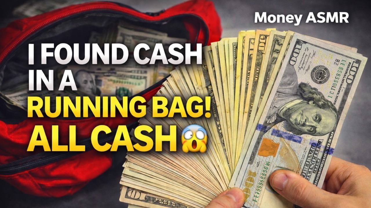 Found Cash in a Running Bag | Money Counting ASMR