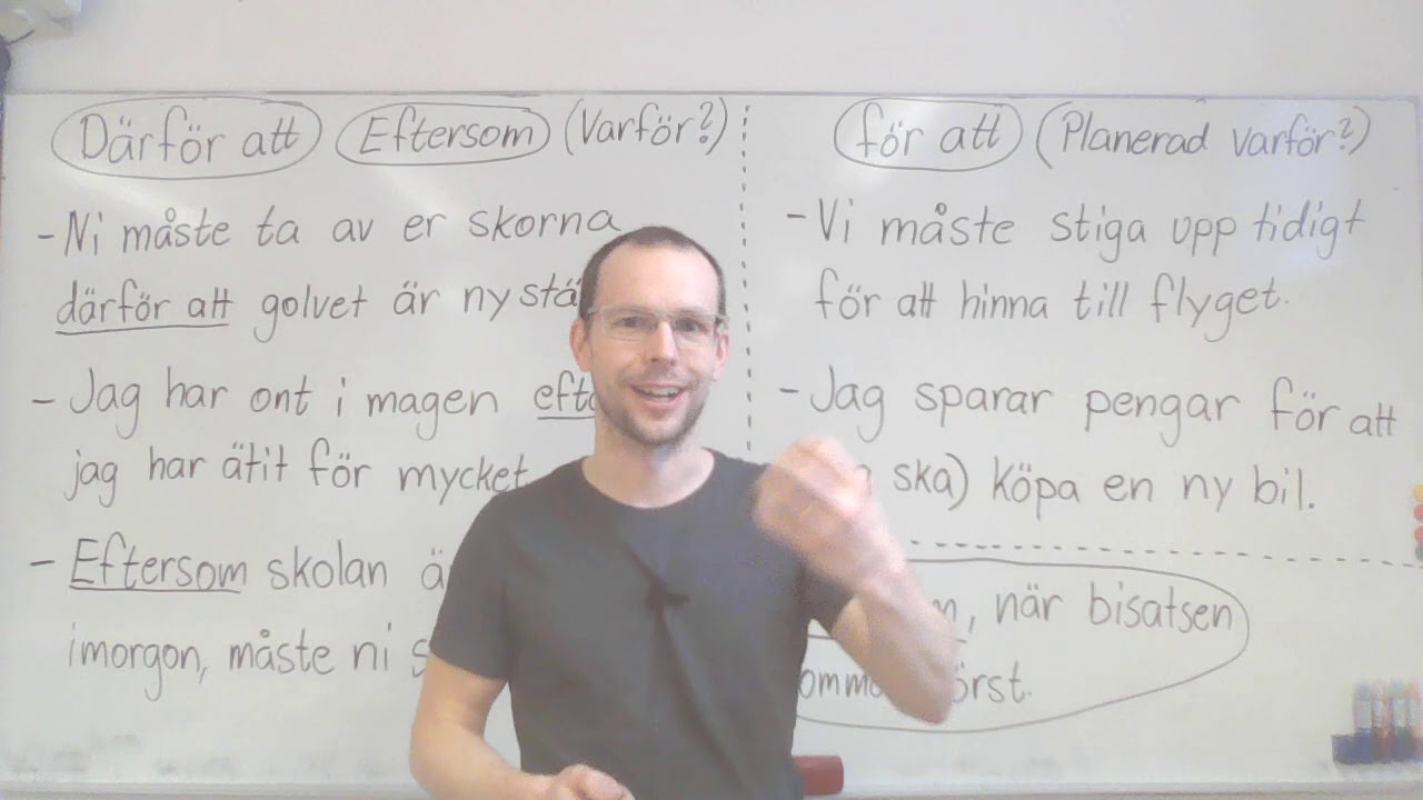 Därför att, eftersom, för att (bisatsinledare)
