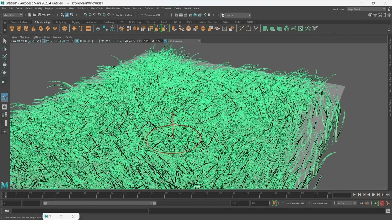 How to Create Grass in Autodesk Maya 2020