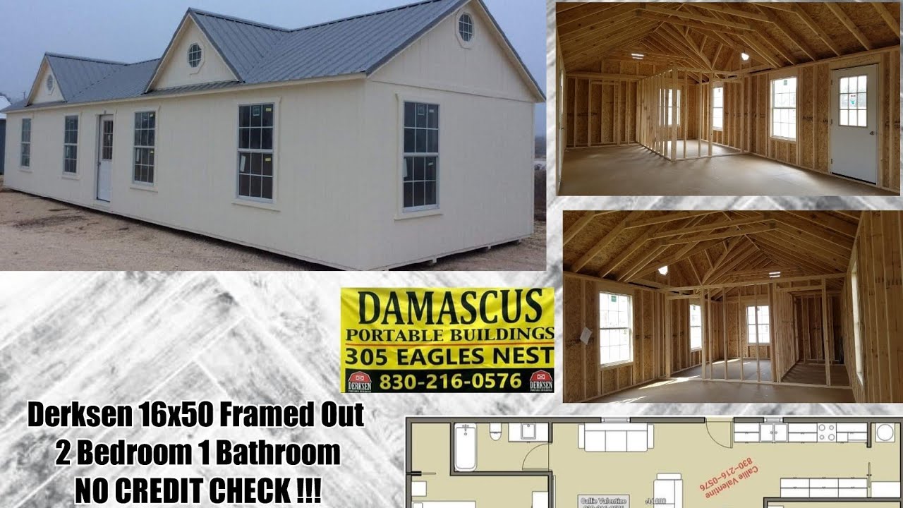 Derksen 16x50 w/Sunburst Dormers NO CREDIT CHECK FREE DELIVERY ANYWHERE IN TX! Virtual orders avail.