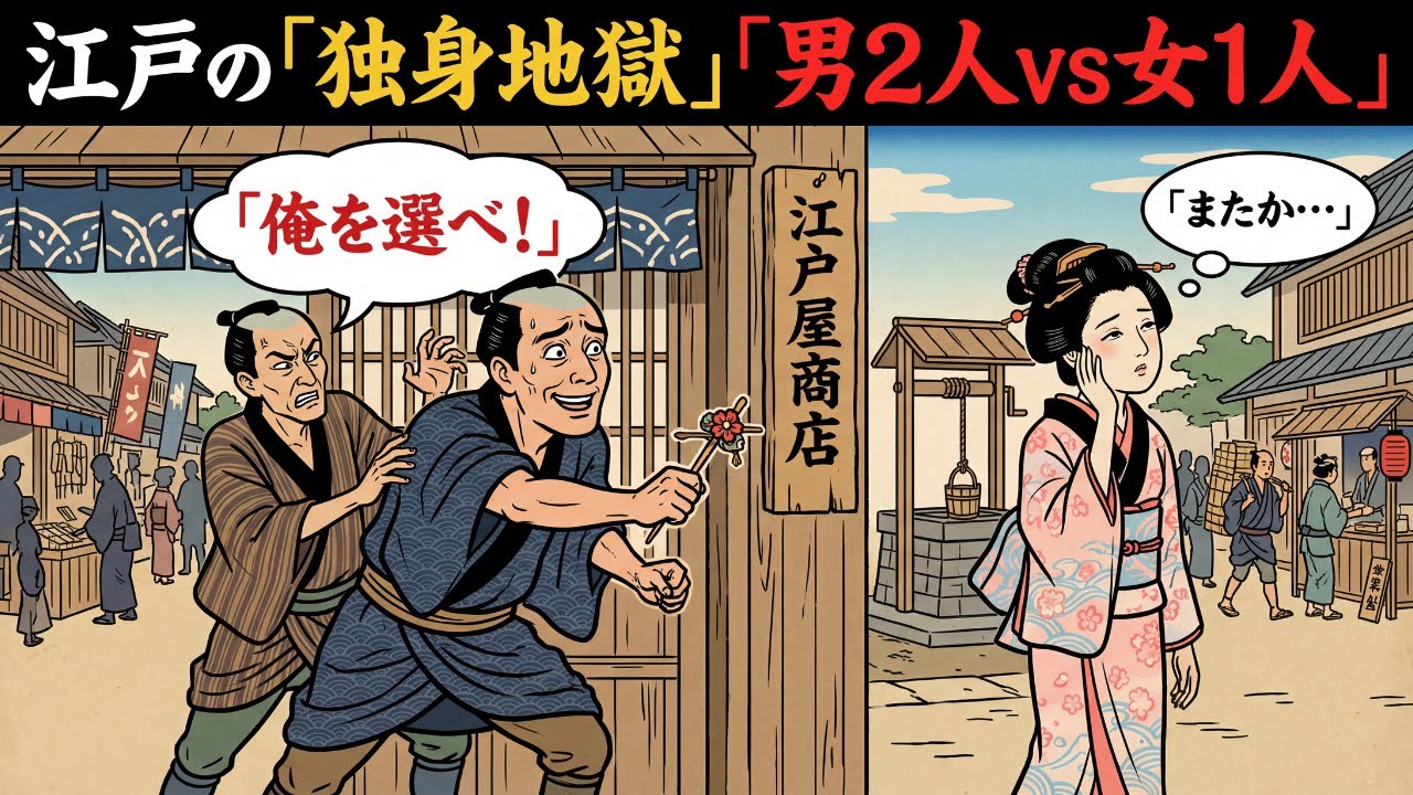 江戸の超・独身社会。男2人に女1人の歪な街…一生独身が5割だった驚きの生存戦略とは？