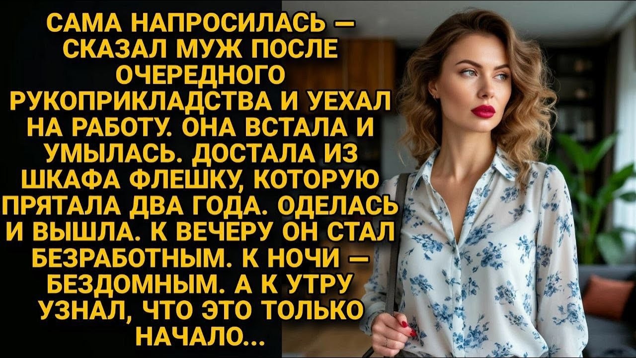 Он бил её 22 года   Она молчала  А потом достала флешку, и его мир рухнул за сутки