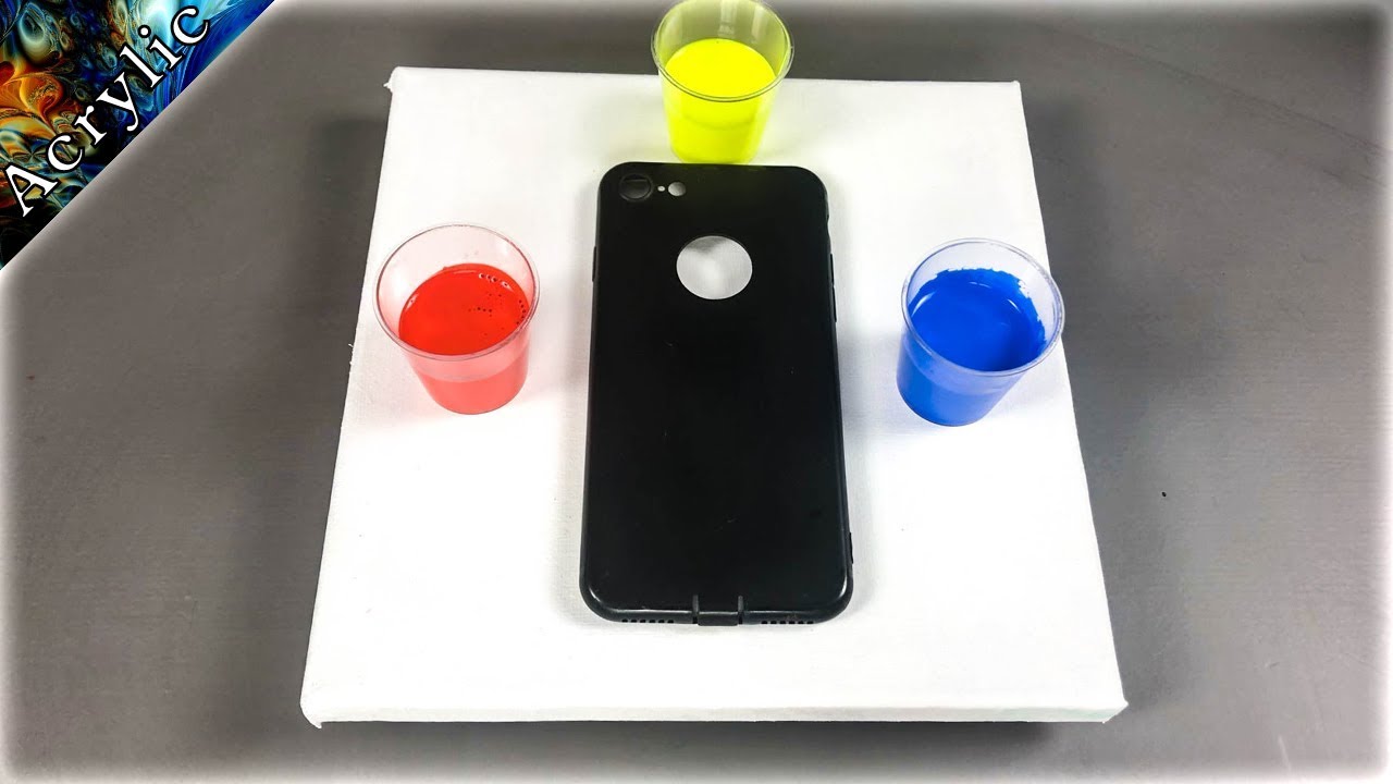 Decorating a Phone Case using Acrylic Tree Ring Pour