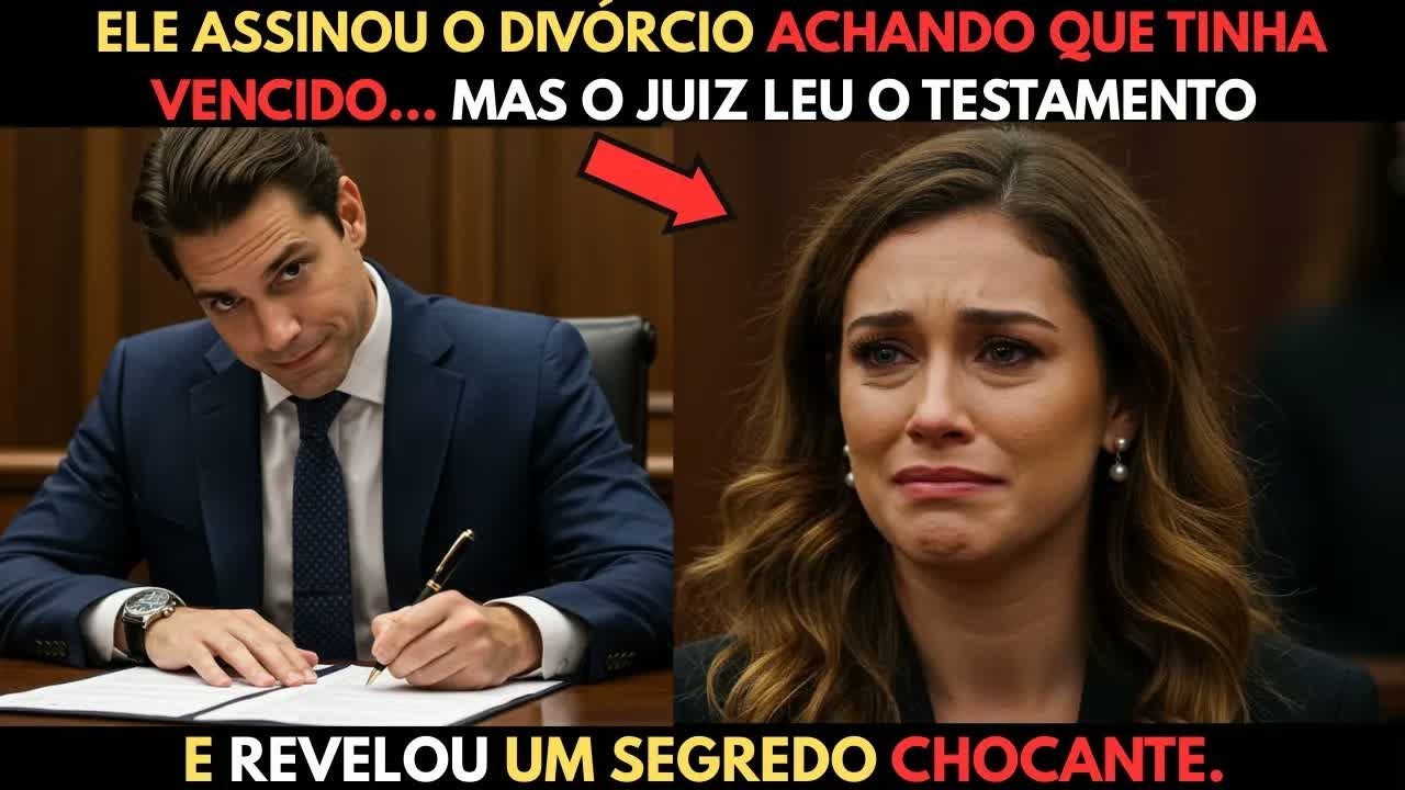 ♥️ELE ASSINOU O DIVÓRCIO ACHANDO QUE TINHA VENCIDO MAS O JUIZ LEU O TESTAMENTO E REVELOU UM SEGREDO