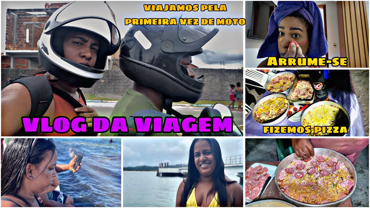 VLOG : VIAGEM DE MOTO | FIZEMOS PIZZA | PRAIA | ILHA | JANA SANTOS