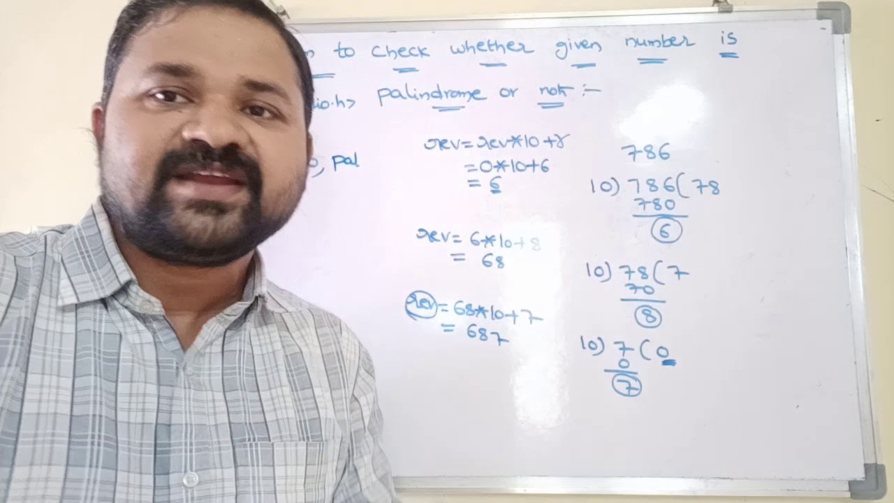 palindrome number program in c|c program to check whether a number is palindrome or not