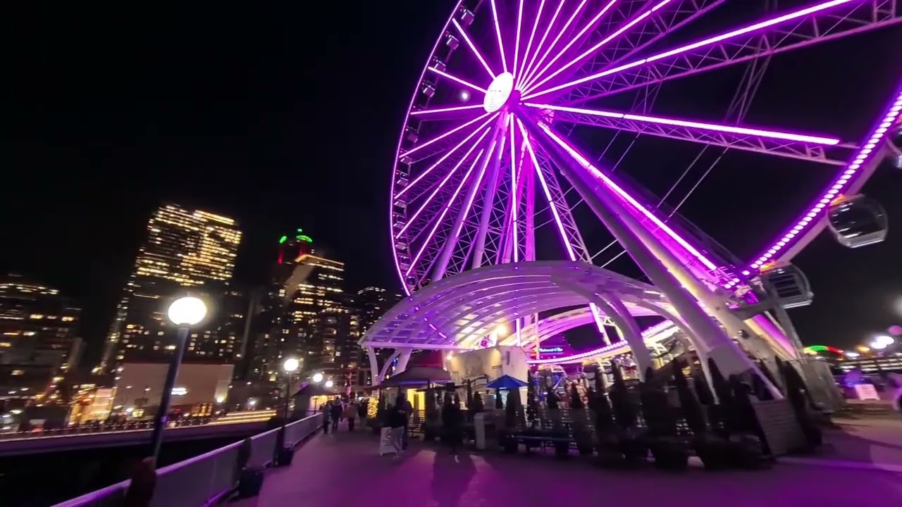 Experience the magic of Seattle Downtown at night 🌙