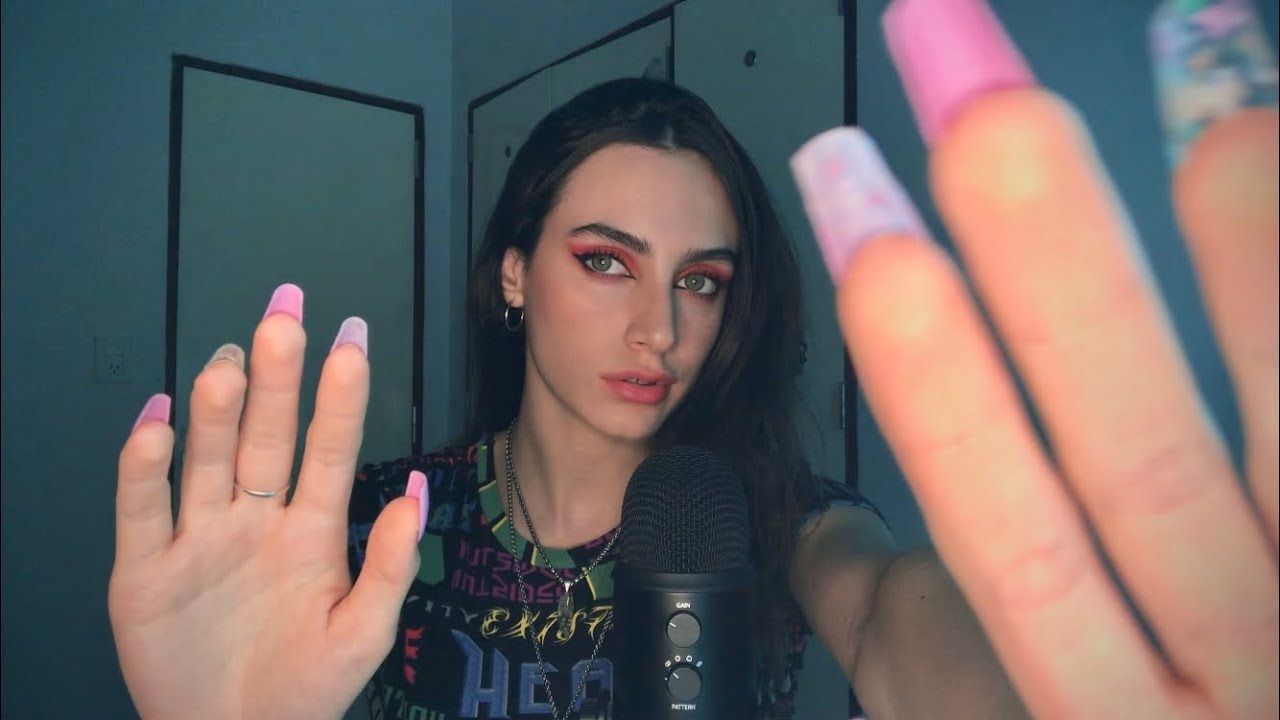ASMR Tocando tu Carita ✋🏻MOUTH SOUNDS, Hand Movement