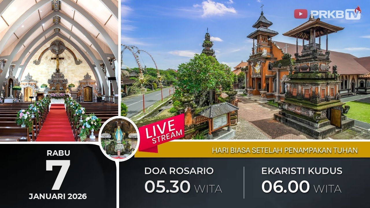 LIVE DOA ROSARIO & EKARISTI KUDUS,  RABU 7/1/26 05.30 WITA