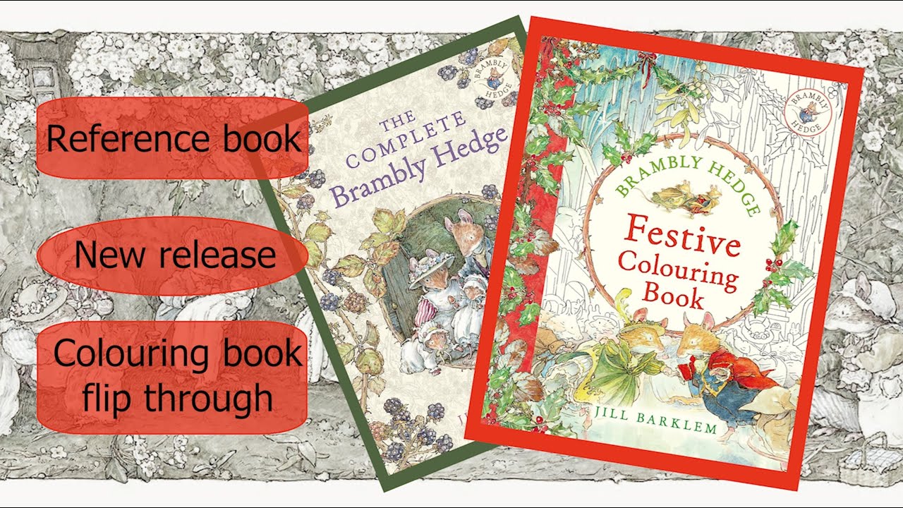 Brambly Hedge Festive coloring book flip through | New release | Jill Barklem