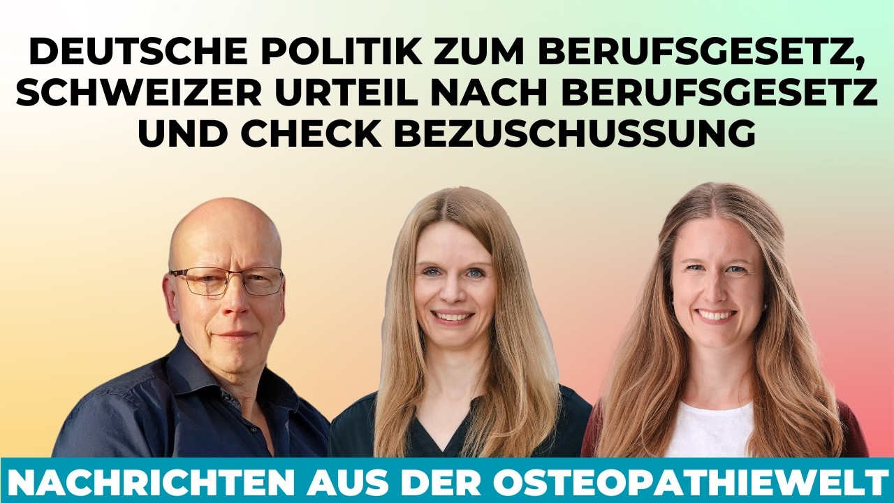 Deutsche Politik zum Berufsgesetz, Schweizer Urteil nach Berufsgesetz & Bezuschussung - Februar 2026