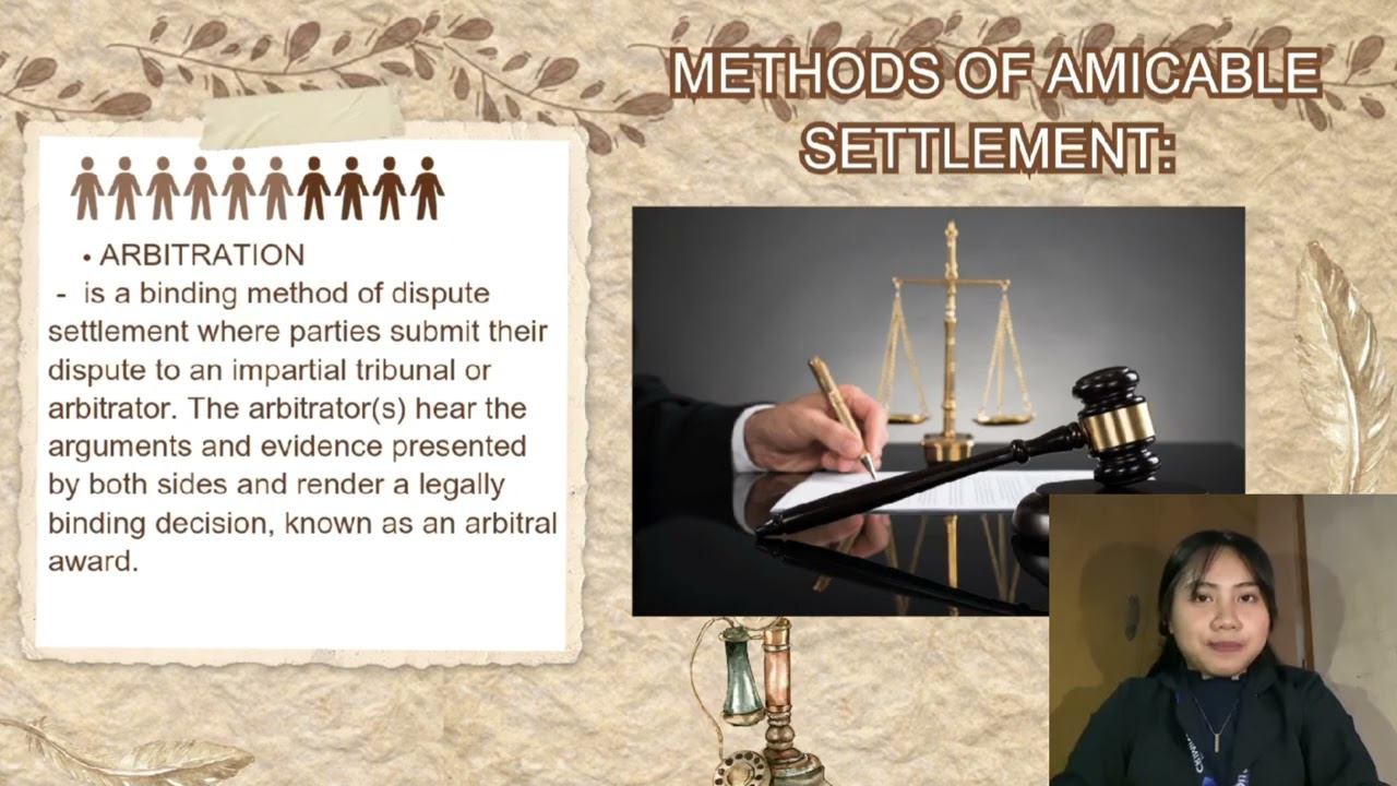 Amicable Settlement of Disputes