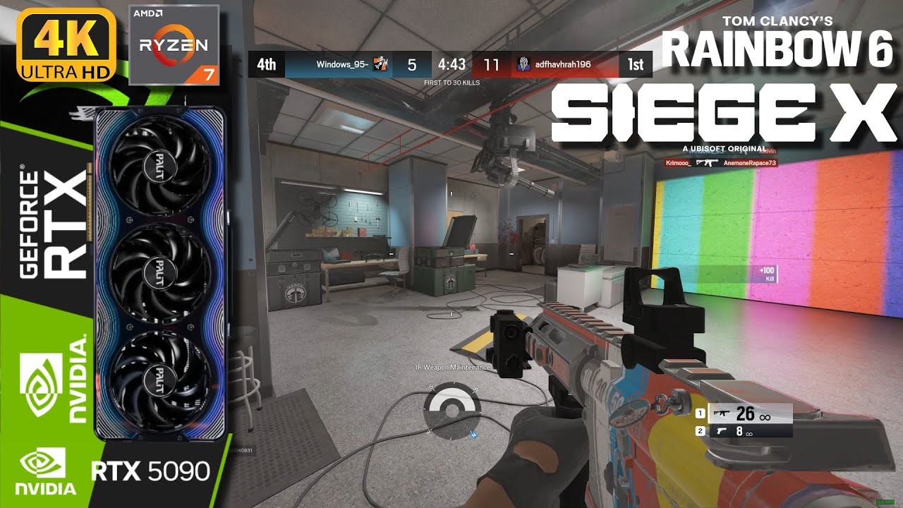Tom Clancy's Rainbow Six Siege X - RTX 5090 + 9800X3D (4K Benchmark, Max Settings, TAA)