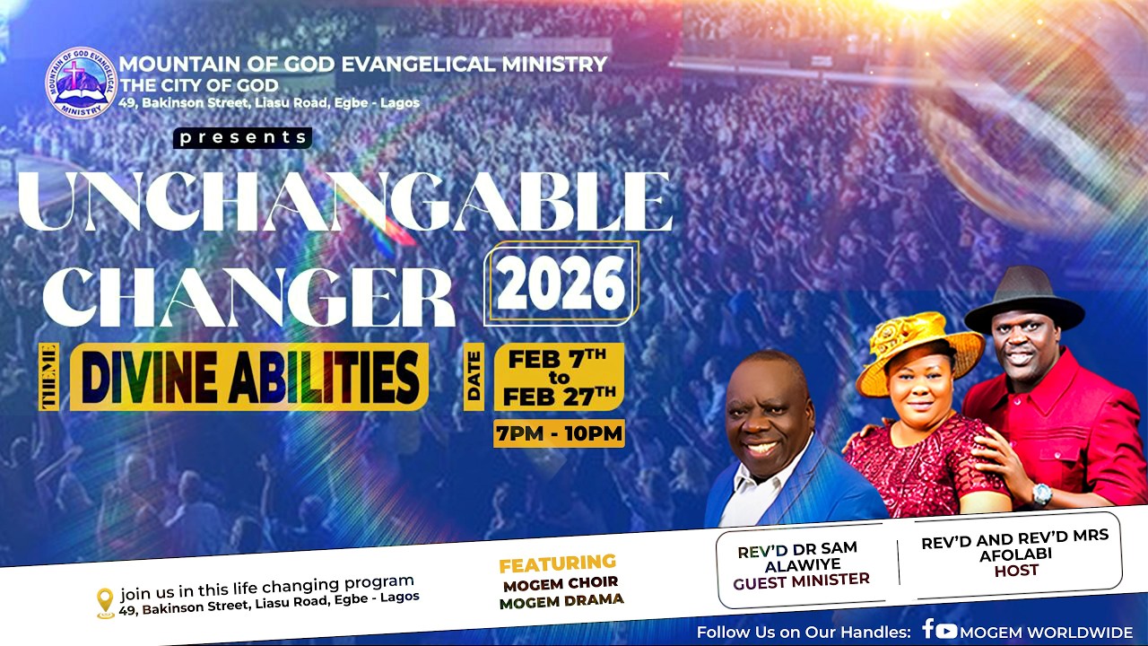 WELCOME TO UNCHANGEABLE CHANGER 2026  WITH _ PROPHET ADEMOLA  AFOLABI