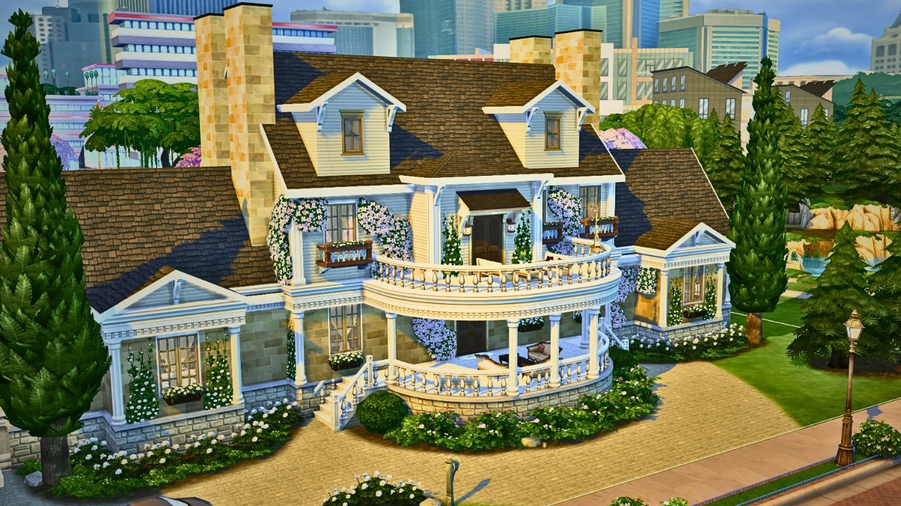Classic Colonial Large Family Home/ The Sims 4 Speed Build - No CC