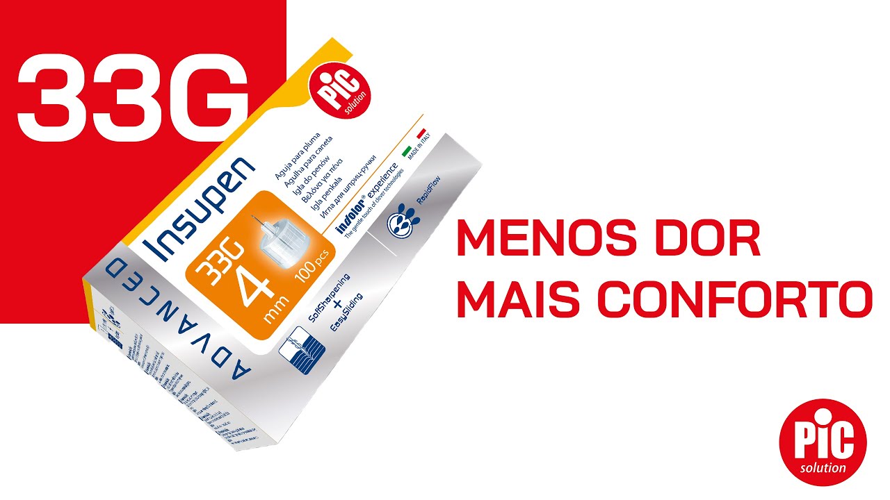 Pic Solution agulhas Insupen 33Gx4mm
