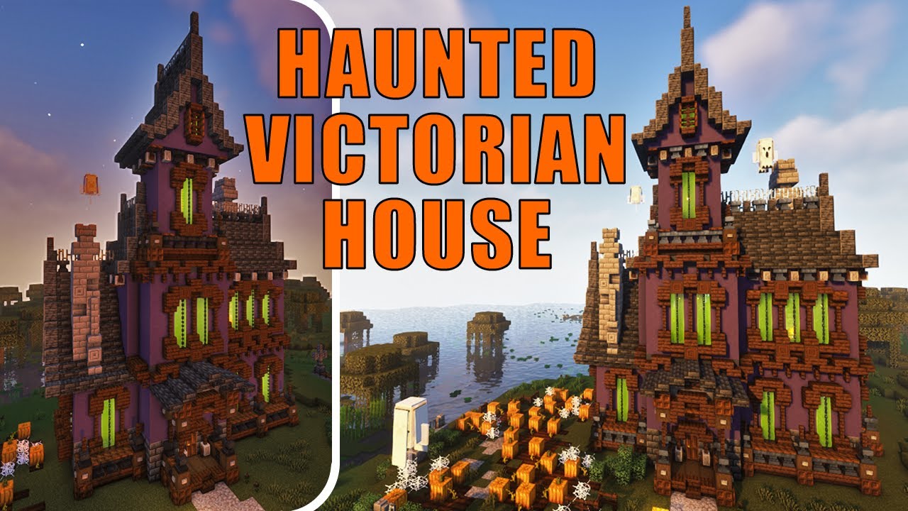 Minecraft Halloween House | Victorian Haunted Mansion Build Tutorial