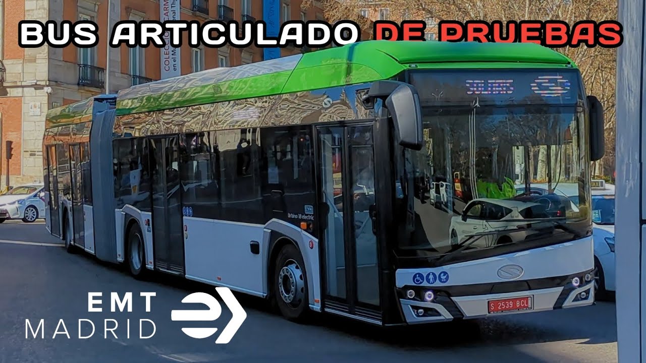 Solaris Articulado prob&aacute;ndose para EMT Madrid