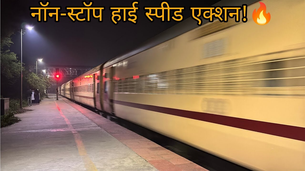 Midnight Railfanning at Manjari 🚨 Non-Stop Back to Back High Speed Action!🔥
