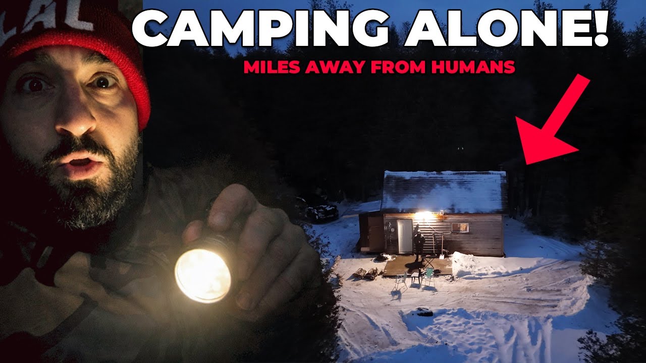 Alone in the Woods: Off-Grid Cabin Camping & Bedroom Renovation