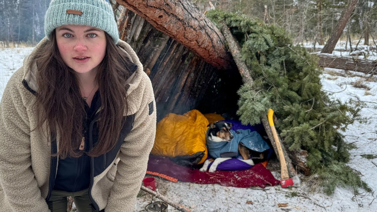 Winter Survival Shelter - Bushcraft Camping