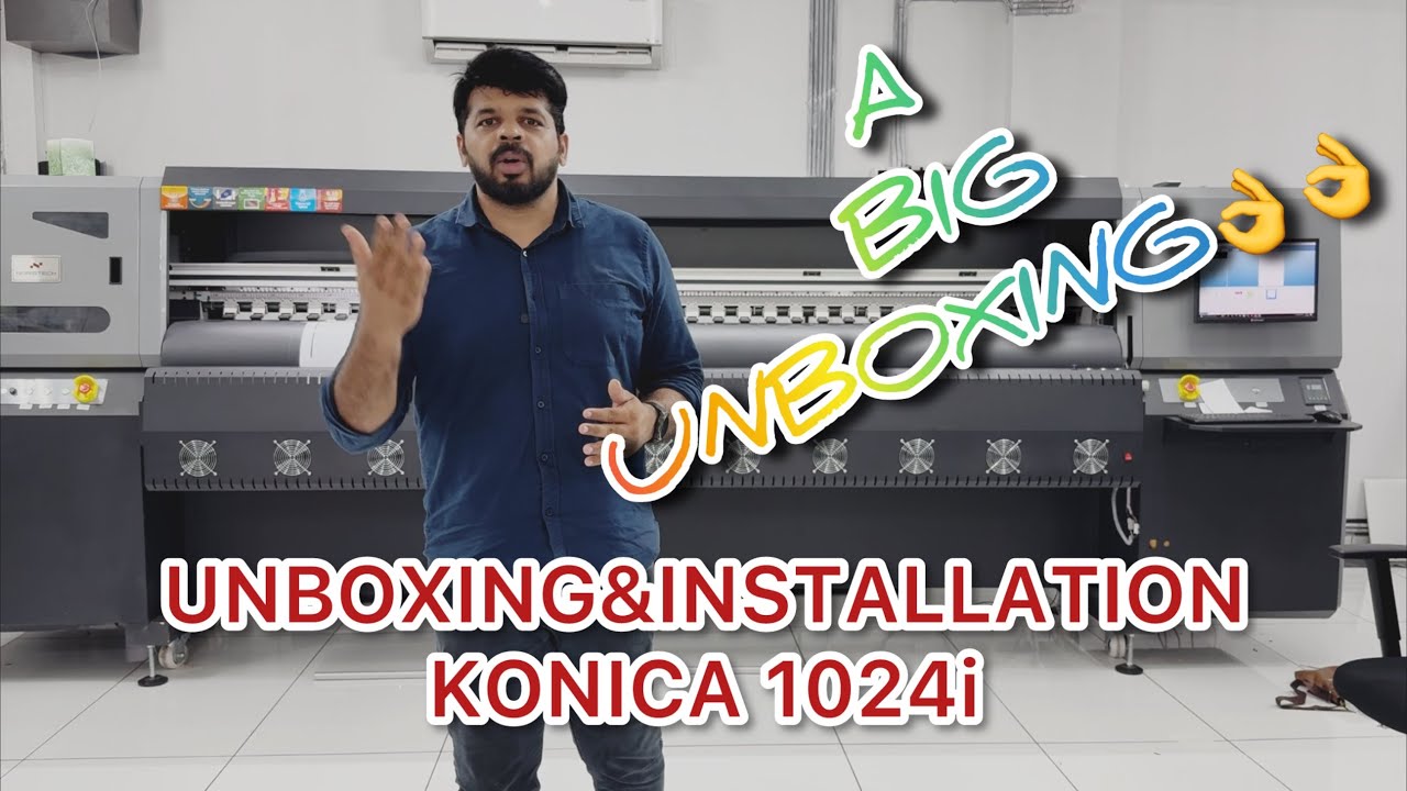 ഒരു വലിയ UNBOXING😳printing machine unboxing and installation #printing #hoardings 