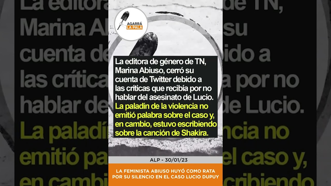 La feminista Marina Abiuso de TN huy&oacute; como rata por su silencio en el caso de Lucio Dupuy