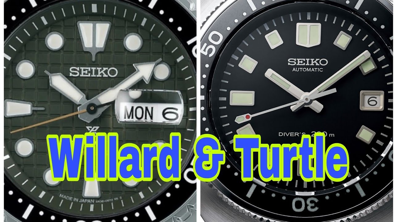 SEIKO Capt. Willard SLA033 & King Turtle Green Compared