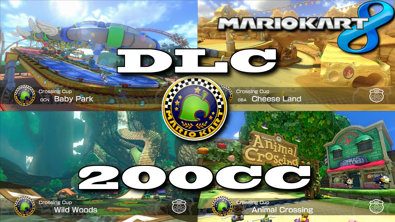 Mario Kart 8 DLC Pack 2 Gameplay Footage - Crossing Cup on 200cc - Nintendo Wii U