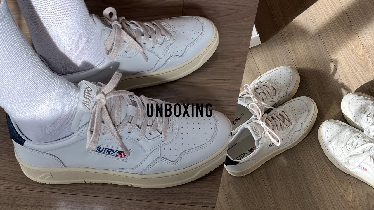 사이즈 고민 중이라면 이 영상으로 해결, 오트리 메달리스트 소가죽 스니커즈 언박싱 | UNBOXING