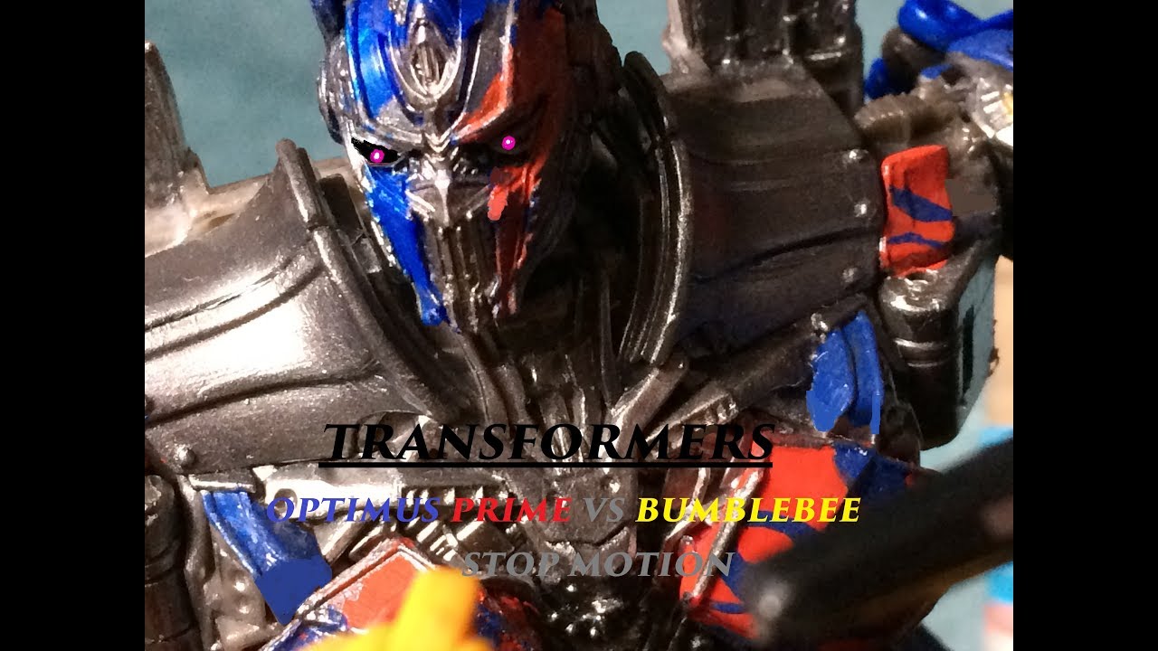 SPOILER Transformers the last knight optimus vs bumblebee stop motion