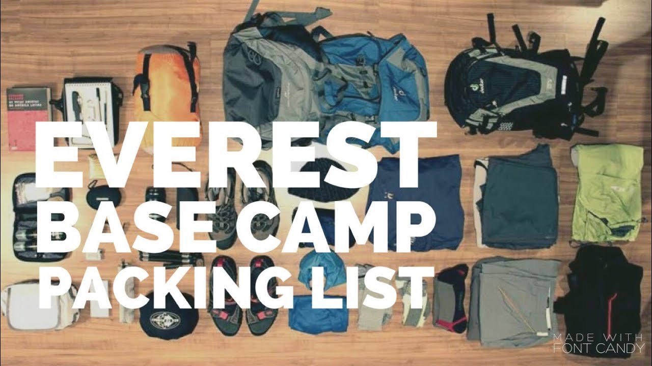 Everest Base Camp Packing List