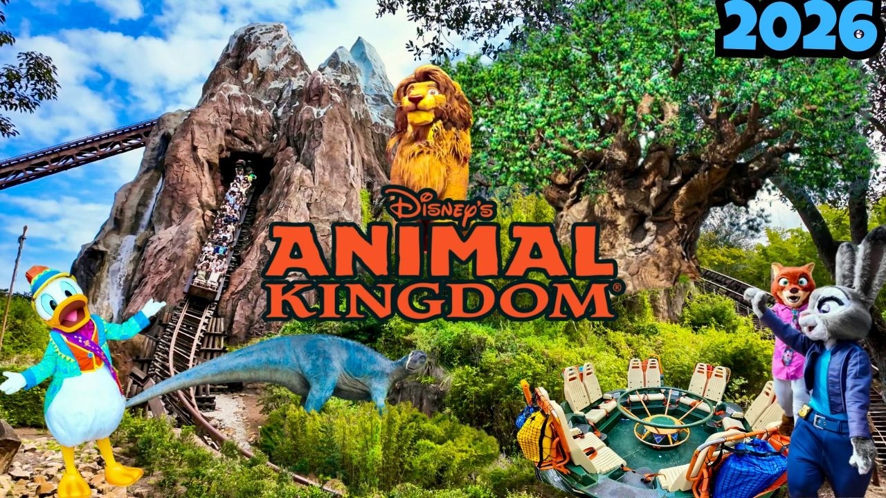 Animal Kingdom 4K Virtual Walk and Rides | Full Park Experience+Avatar, Kilimanjaro Safari, Dinosaur