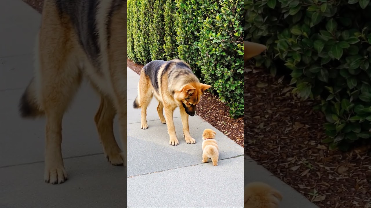 Big Dog Comforts Crying Tiny Puppy in the Sweetest Way ❤️🐶