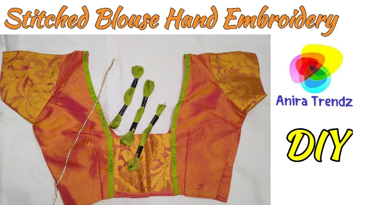 Stitched Blouse Hand Embroidery Tutorial - Button Hole Stitch