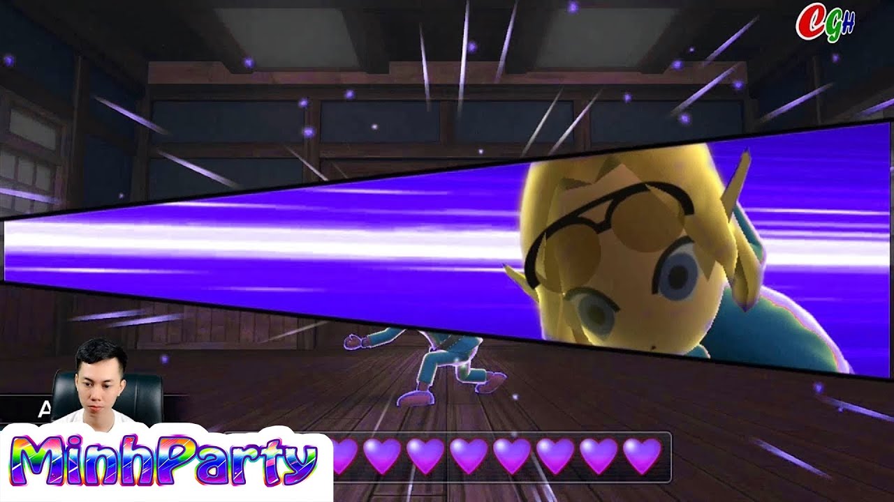 Wii Party U Minigames Zelda Master Dojo Domination Gameplay @MINH PARTY U