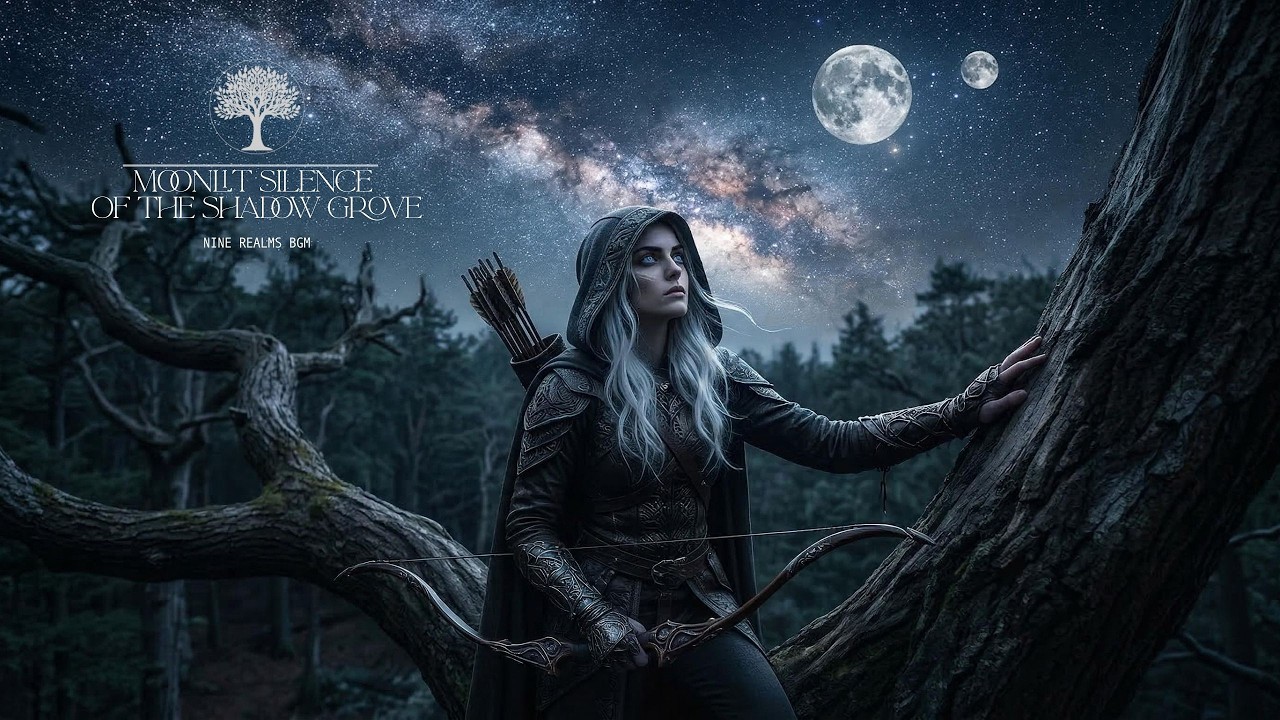 Moonlit Silence of the Shadow Grove🌑 Shadow Elf Ambient