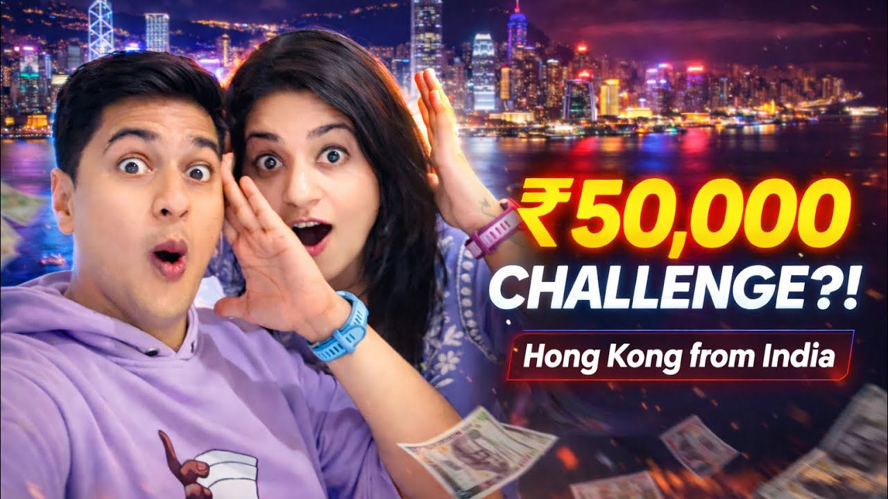 Hong Kong Budget Travel 2026 🇭🇰| ₹50,000 Challenge from India (Flights, Hotel, Visa, Cost Breakdown)