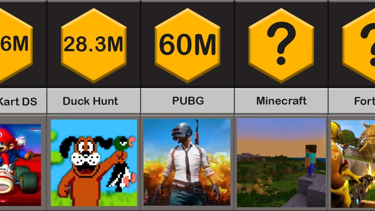 Comparaison: les jeux vid&eacute;o les plus jou&eacute;s  (Classement par nombre de t&eacute;l&eacute;chargements)