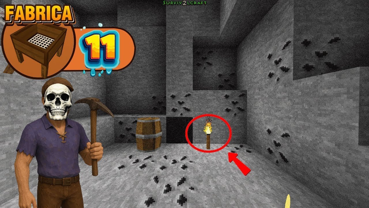 Nunca coloque tocha perto de carvão nesse mod no Survivalcraft 2   A fabrica EP 11