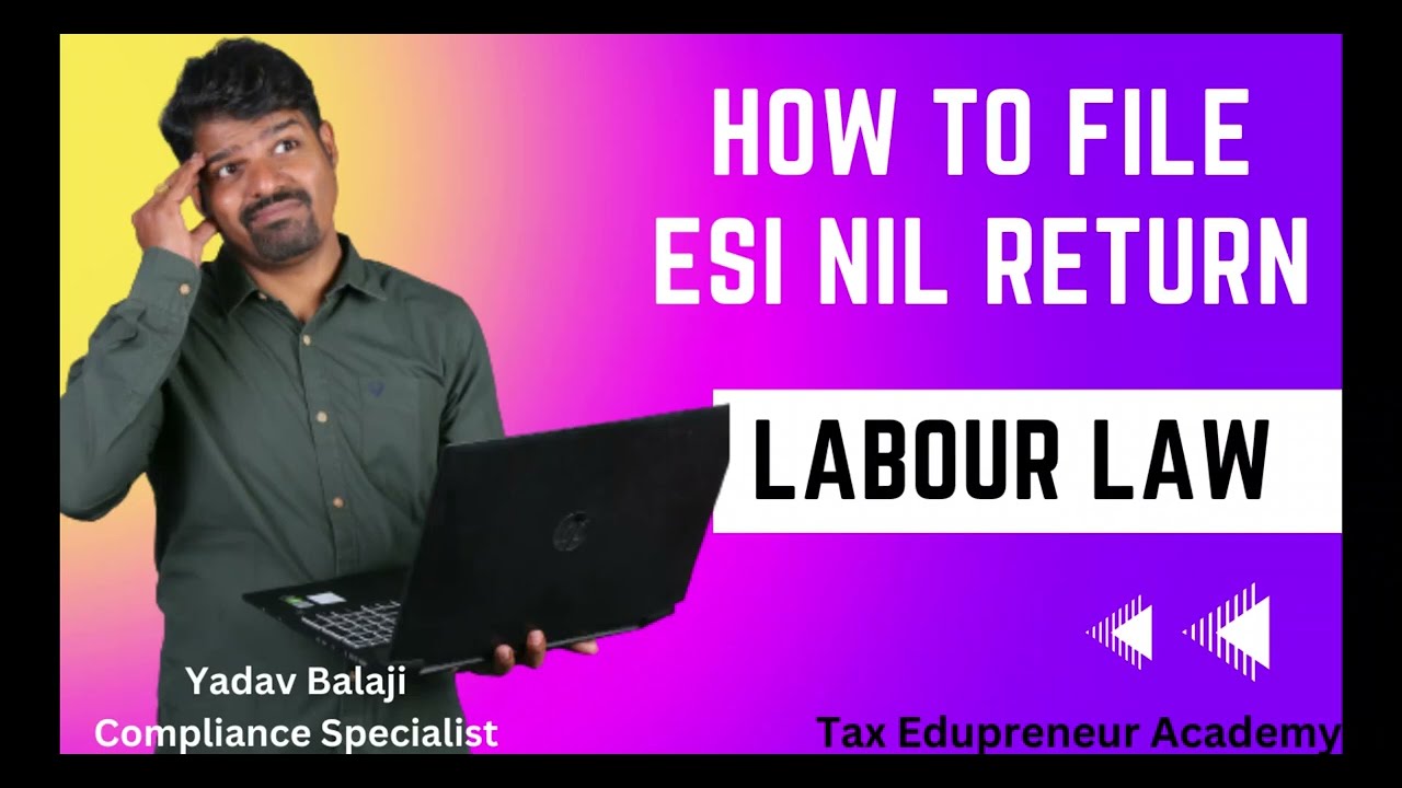 How to file ESI NIL return in Tamil | #esic 2023 #tamil