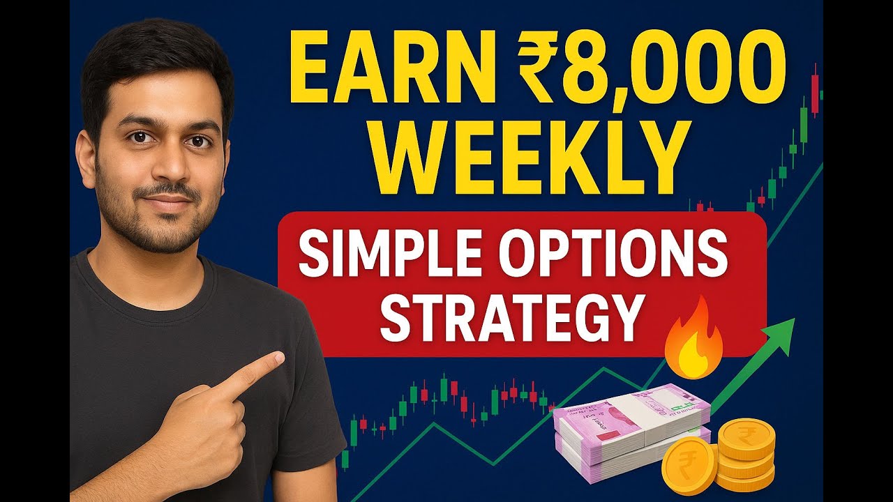 Earn with Simple Options Strategy ₹8,000 Per Week | Options Selling for Beginners
