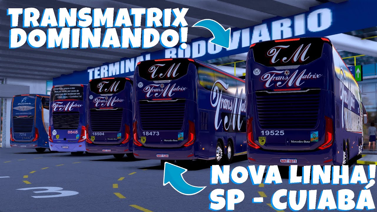 ESTREIA da TRANS MATRIX no Multiplayer hoje ás 19h00🥰 ETS2 MOD BUS | São Paulo X Cuiabá - MT
