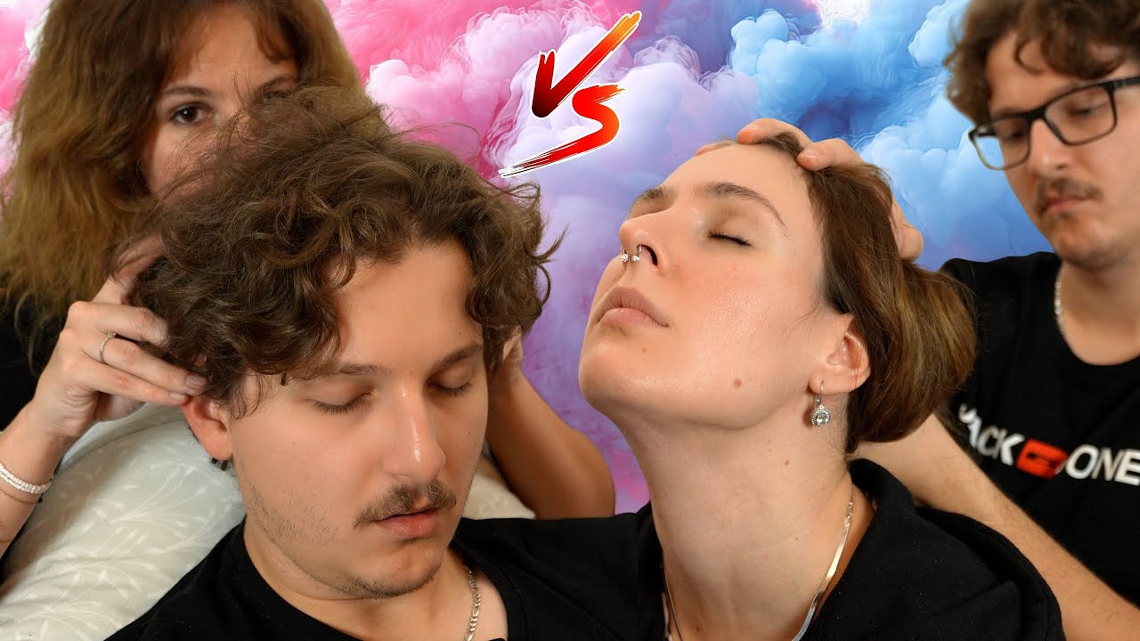 Husband vs Wife - Who Gives The Better ASMR Head Massage?